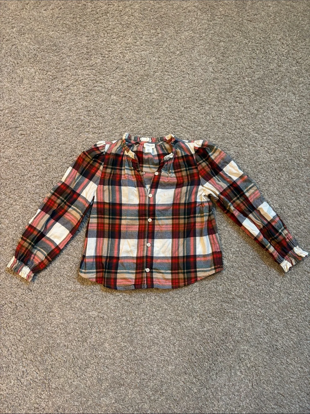 Crewcuts plaid button